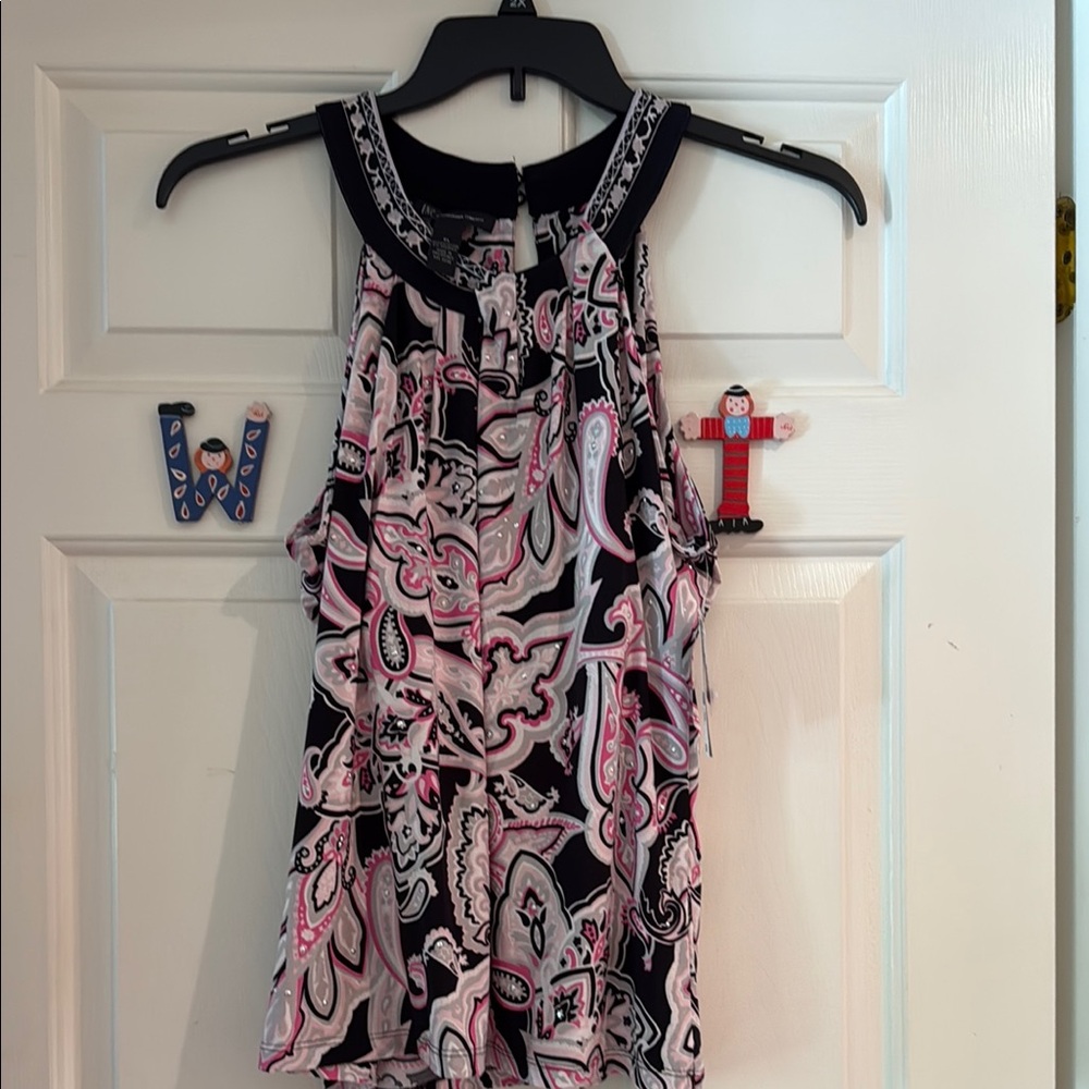 INC from Macy’s Paisley Print Sleeveless Top size XL NWT